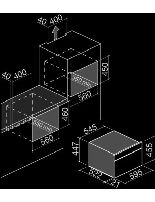 The translation of "ICON GLASS blæstkøler indbygget" from Danish to German is "ICON GLASS Blasenkühler eingebaut."