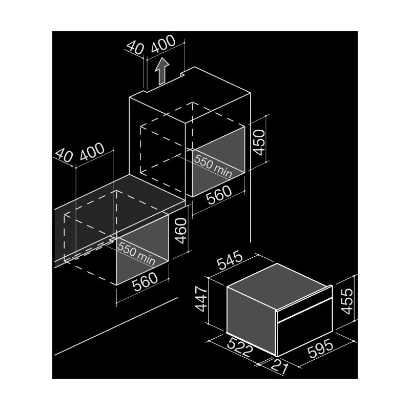 ICON GLASS blast chiller built-in