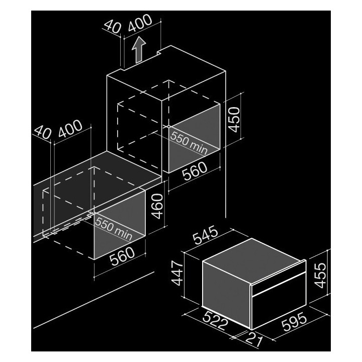 The translation of "ICON GLASS blæstkøler indbygget" from Danish to Spanish is "ICON GLASS enfriador de aire incorporado."