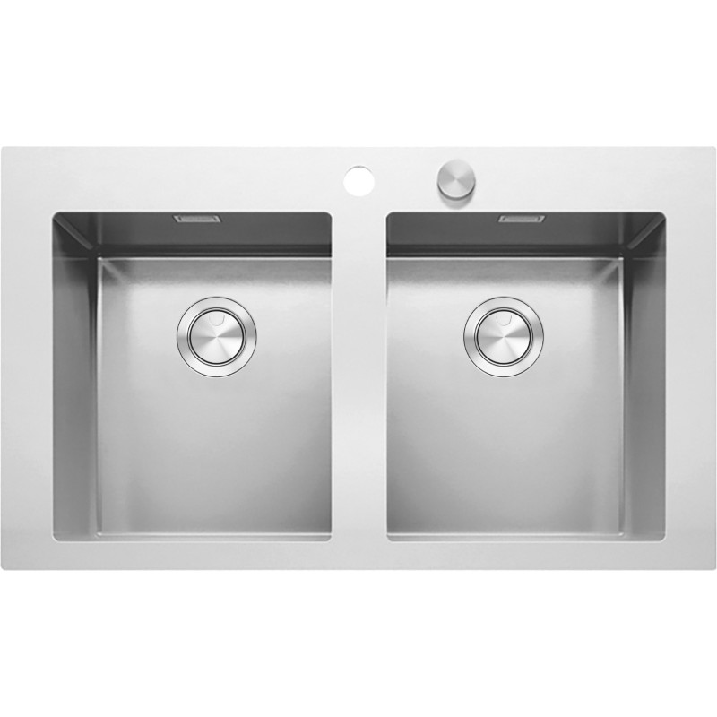 86×51 cm Mood built-in sink 2 bowls 86×51 cm Mood built-in sink 2 bowls
