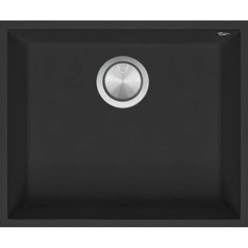 Кухонная раковина square Soul 50×40 см с нижним креплением черного цвета