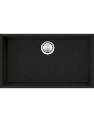 Lavello cucina quadrato Soul 72,5×40 cm sottotop nero