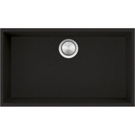 Lavello cucina quadrato Soul 72,5×40 cm sottotop nero