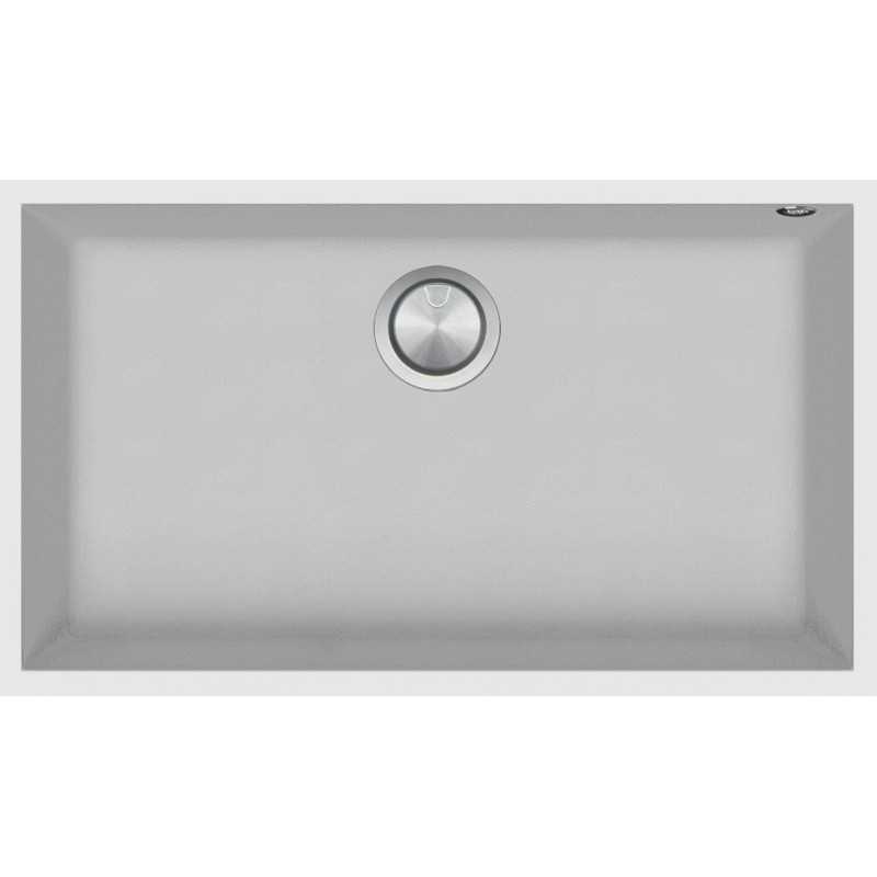 Kitchen sink square Soul 72.5×40 cm undermounted white