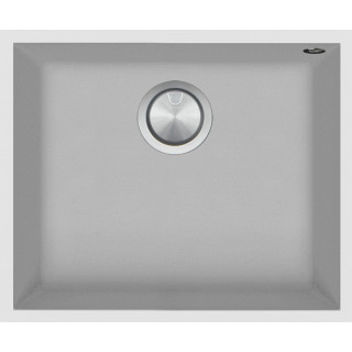 Fregadero de cocina cuadrado Soul 50×40 cm montado debajo, blanco.