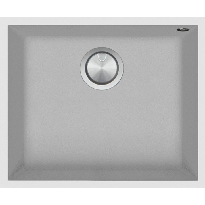 Fregadero de cocina cuadrado Soul 50×40 cm montado debajo, blanco.