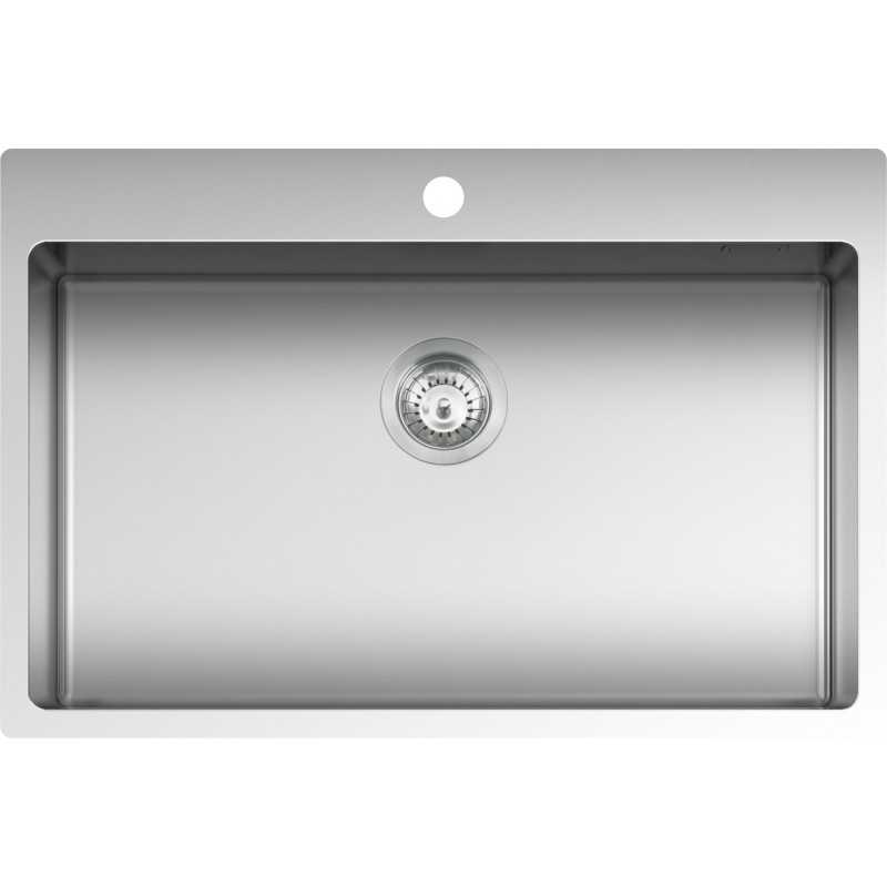 Kitchen sink square B_Smart 76x50,5 cm with radius “10”