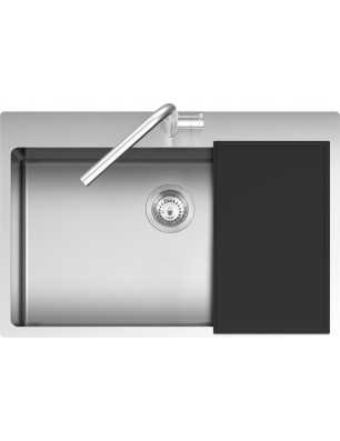 Kitchen sink square B_Smart Kit 76x50,5 cm with radius “10”