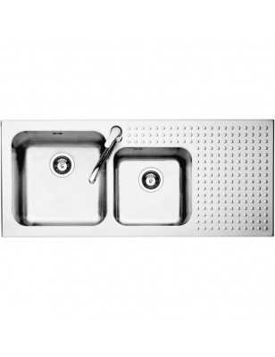Køkkenvask firkantet Select Plus  116 ×50 stålvask