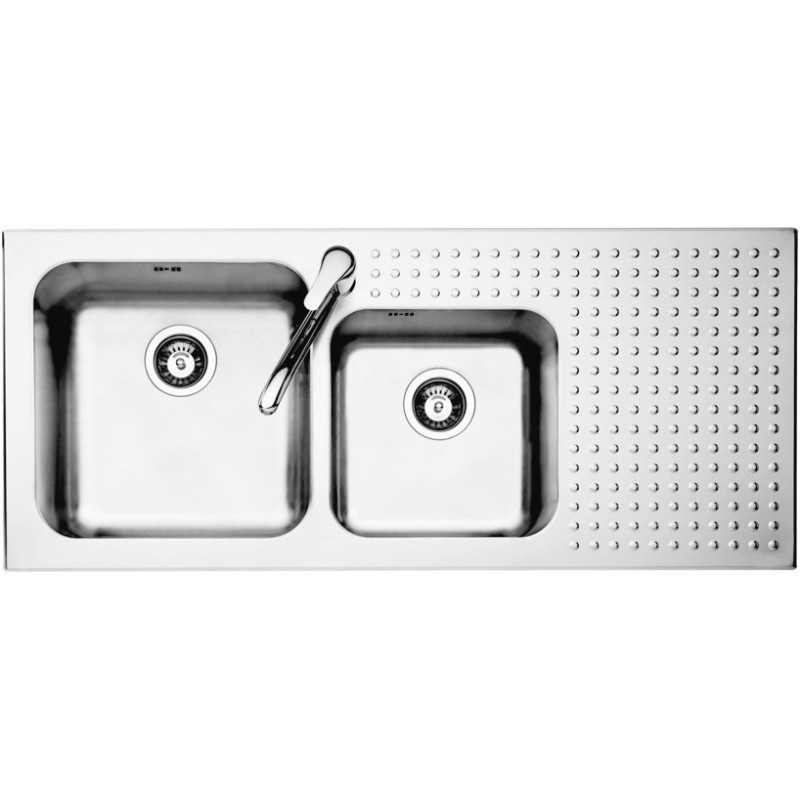 Køkkenvask firkantet Select Plus  116 ×50 stålvask