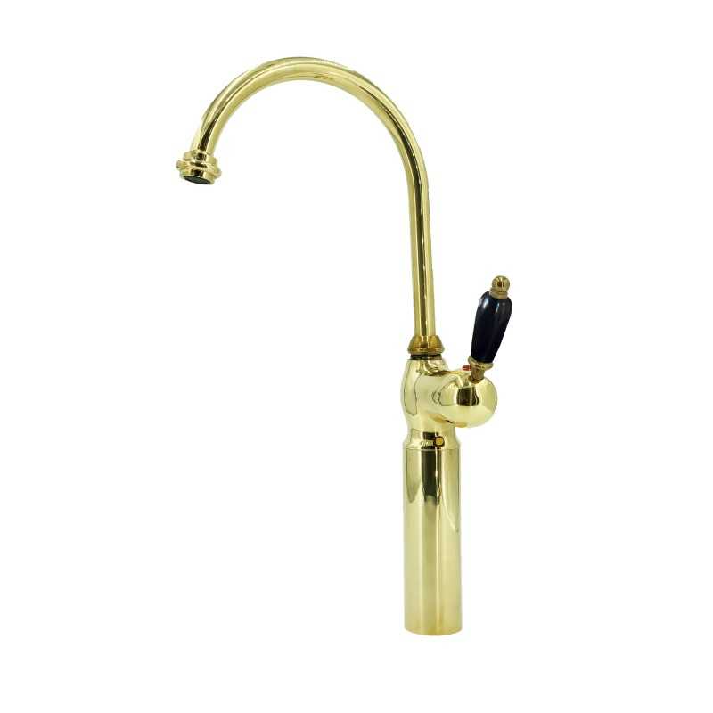 Faucets in solid brass - 10560 B HL Onyx 1 hole