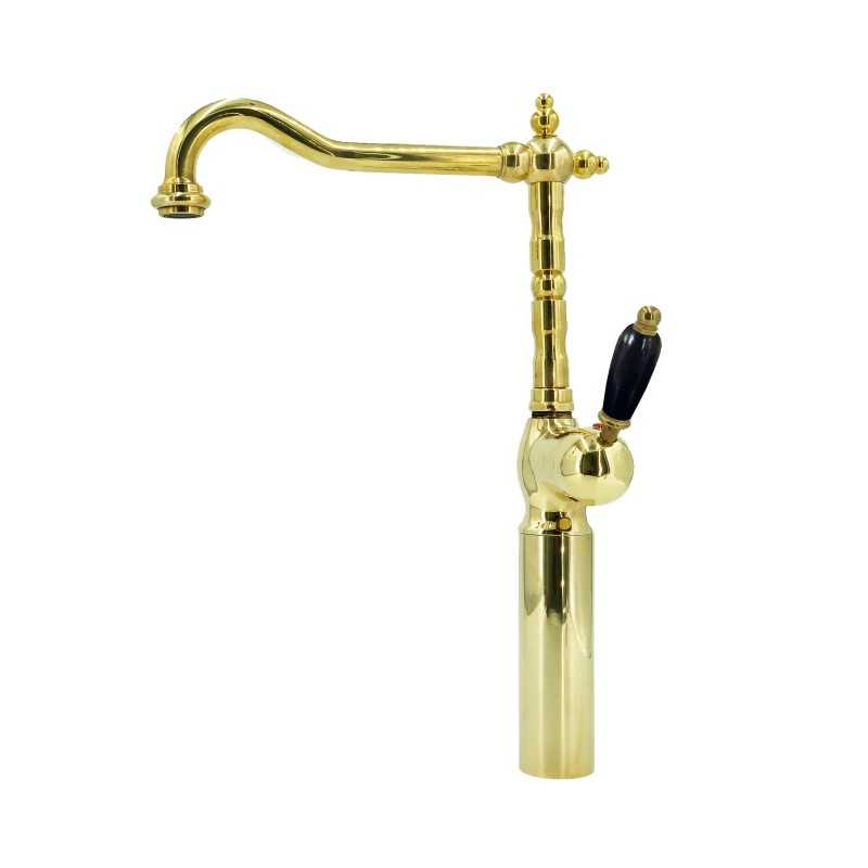 Faucets in solid brass - 10560 HL Onyx 1 hole