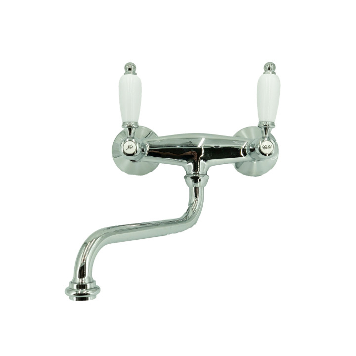 3011 Penelope – Grifo mural de latón de dos mandos