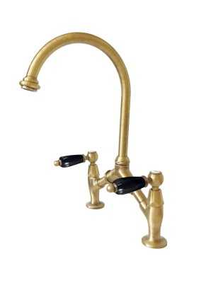 Faucets in solid brass - Cucina 221 Onyx bridge model