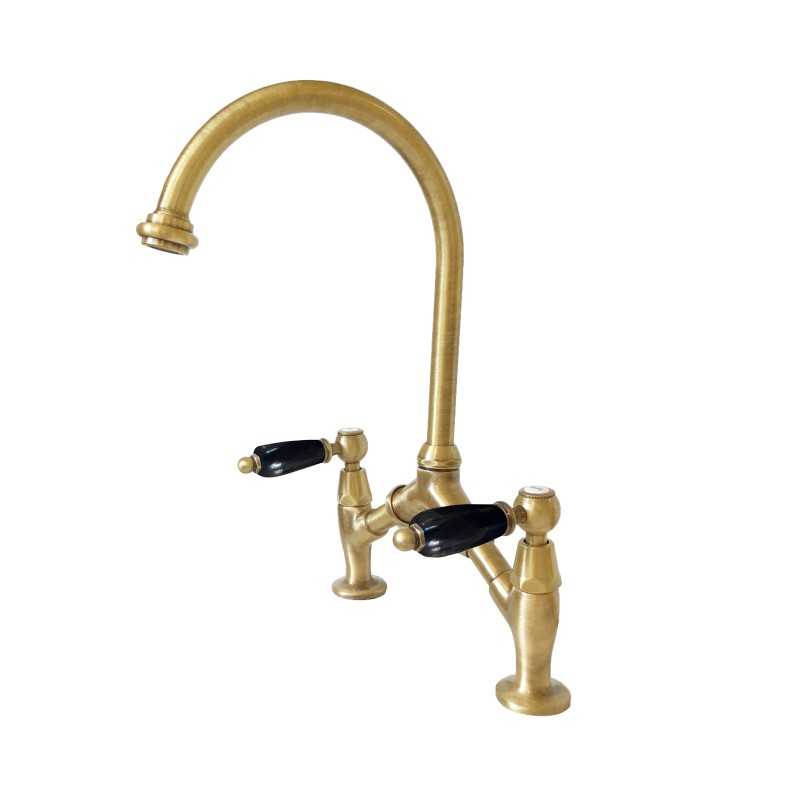 Faucets in solid brass - Cucina 221 Onyx bridge model