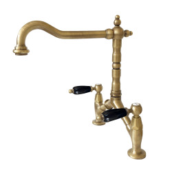 Faucets in solid brass - Cucina 222 Onyx bridge model