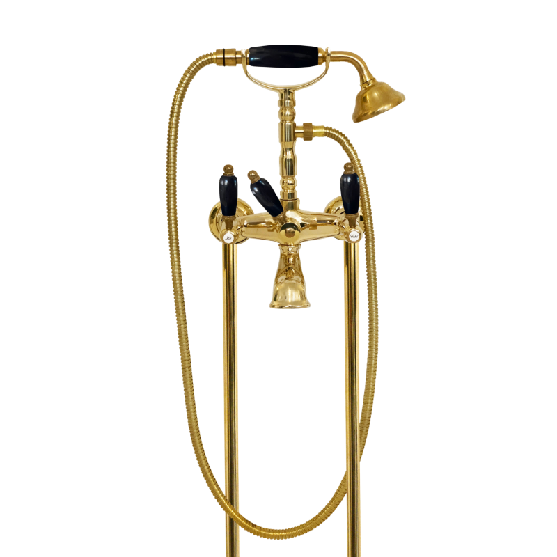 Faucets in solid brass - 6000 + 6020 Onyx for bathtub