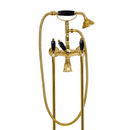 Faucets in solid brass - 6000 + 6020 Onyx for bathtub