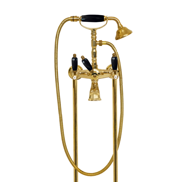 Rubinetteria in ottone massiccio - 6000 + 6020 Onyx per vasca da bagno