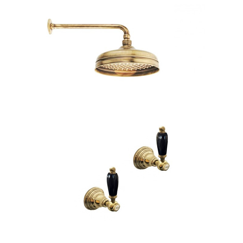 Shower In Solid Brass - 6021 Onyx wall mounted