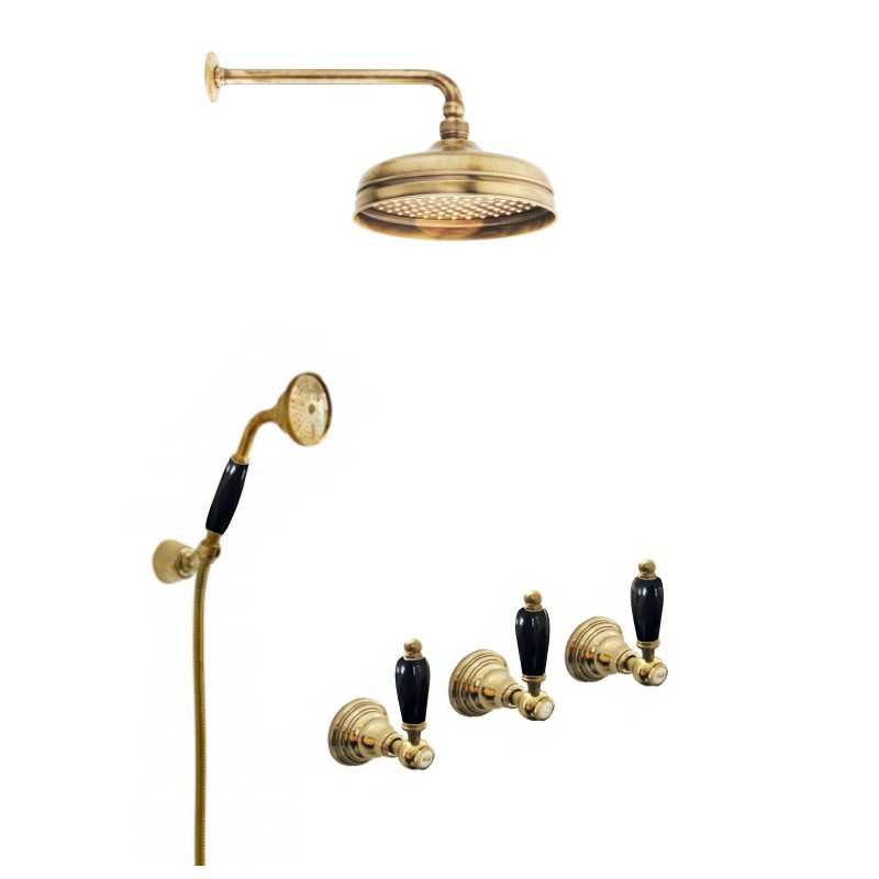 Faucets in solid brass - 6022 Onyx wall mounted shower
