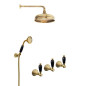 Shower In Solid Brass - 6022 Onyx wall mounted