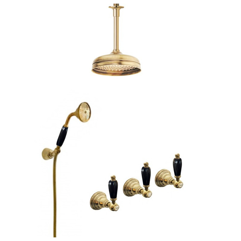 Shower In Solid Brass - 6022-L Onyx wall mounted