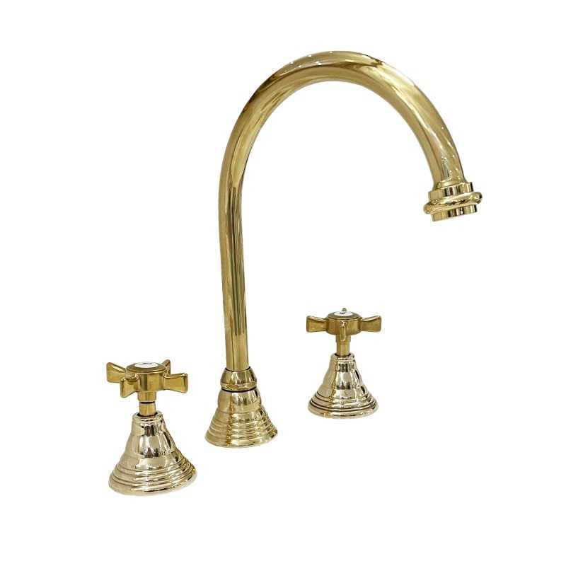 Faucets in solid brass - 6004 Waterspring 3-hole