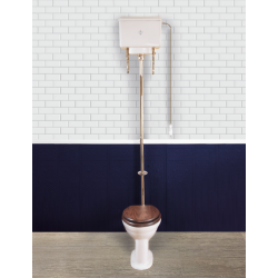 Victorian toilet with high cistern