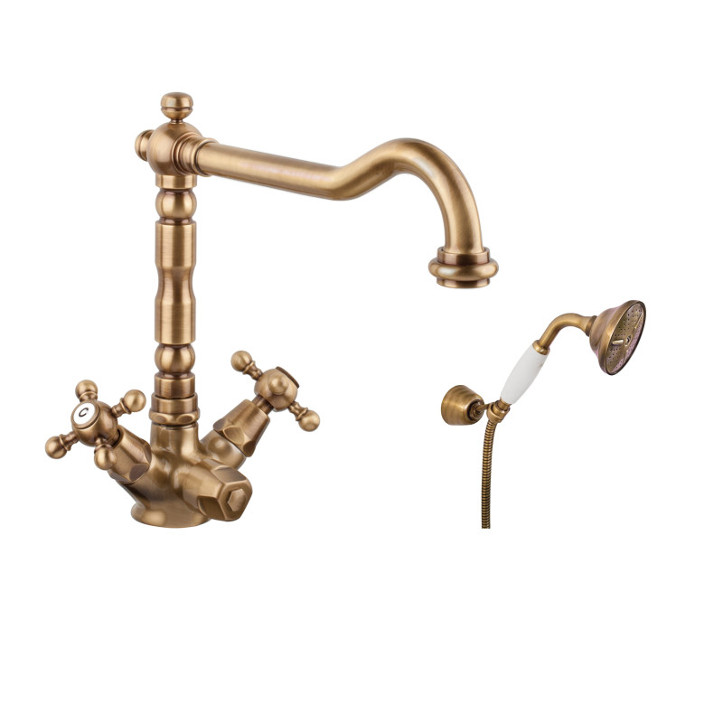 Faucets in solid brass - 62071-3V -R Ulisse 1 hole