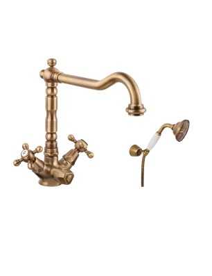 Faucets in solid brass - 62071-3V -R Ulisse 1 hole
