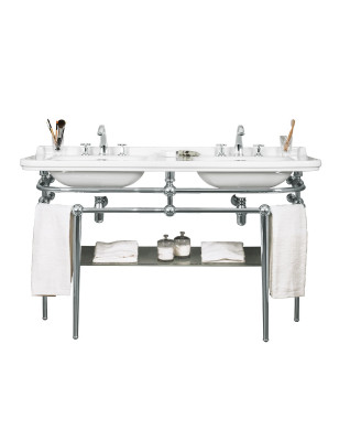 Cézanne double washbasin on frame