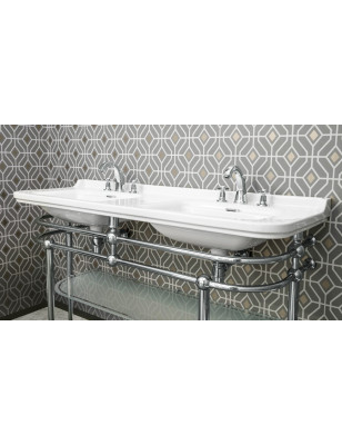 Cézanne double washbasin on frame
