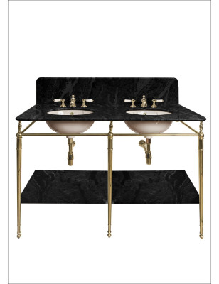 Ophelia double sink on frame – Marble 1500×600