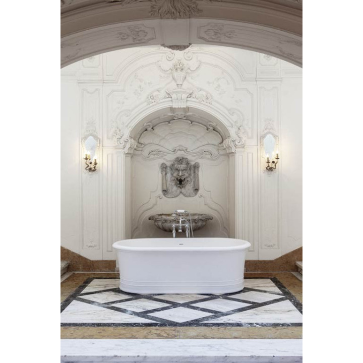 Badewanne in Quarz – Viktorianisch | Freistehende Badewanne aus massivem Material mit zeitloser Eleganz