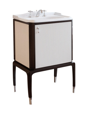 Coiffeuse Grace – Armoire à portes cannelées avec dessus en céramique | Luxe à pieds fins