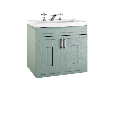 Fradley Meuble-Lavabo Suspendu Moyen – Armoire à 2 Portes avec Lavabo en Céramique