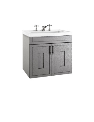 Fradley Meuble-Lavabo Suspendu Moyen – Armoire à 2 Portes avec Lavabo en Céramique