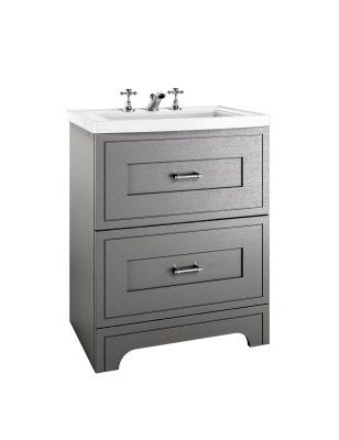 Fradley Large 2-Drawers Vanity – Floor-Standing Cabinet with Integrated Ceramic Basin