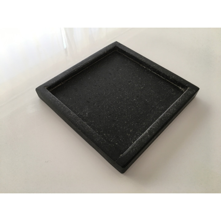 Portavelas de piedra de lava 20 x 20 cm | Diseño natural y rústico