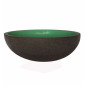 Lava stone oval sink with glaze