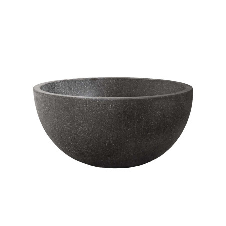 Lava stone round sink