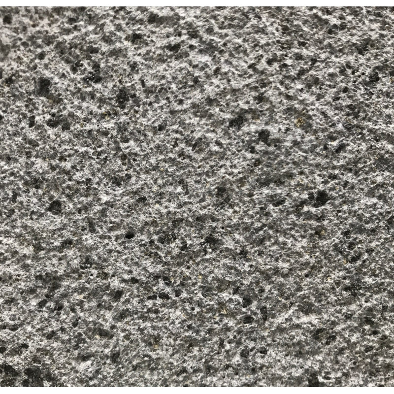 Bush-hammered lava stone slab