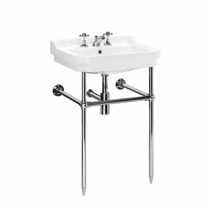Lavabo sur console Lichfield – Lavabo console classique en chrome, laiton, nickel, bronze, cuivre et or