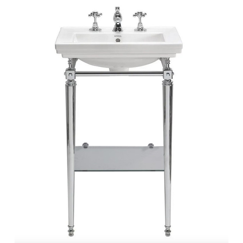 Sink on frame Astoria Deco small with glass shelf