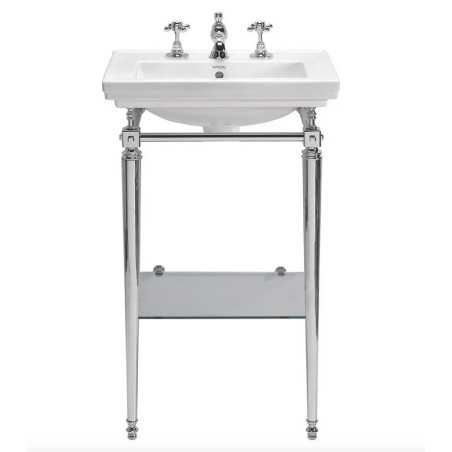 Sink on frame Astoria Deco Small with Glass Shelf | Classic console sink in chrome, brass, nickel, bronze, copper & gold