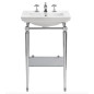Lavabo sur cadre Astoria Deco' petit avec étagère en verre