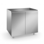 Cabinet 90 cm in stainless with door steel for sink