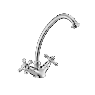 Armatur 30571 Amélie | Luksusblander i massiv messing i krom, messing, nikkel, bronze, kobber og guld