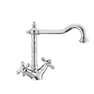 30575 Amelie – Rubinetto a due maniglie in ottone massiccio con beccuccio girevole